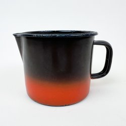 Orangebrunt retro emaljekande