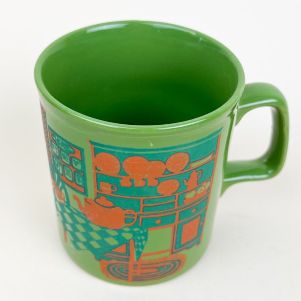  Gr�nt engelsk retro krus