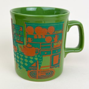  Gr�nt engelsk retro krus