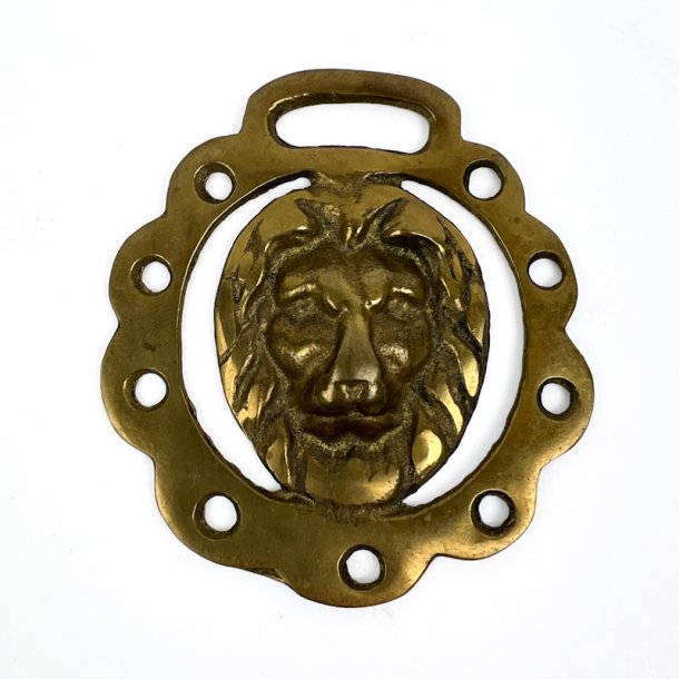 Vintage selet�jsemblem med l�vehoved