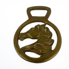 Vintage selet�jsemblem med hestehoved