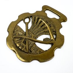 Vintage selet�jsemblem med jagtmotiv