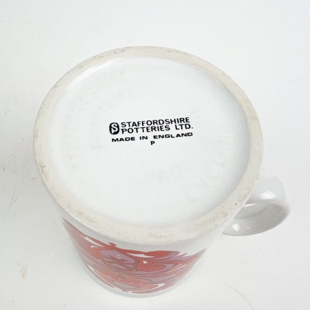 Engelsk Staffordshire Potteries retro krus