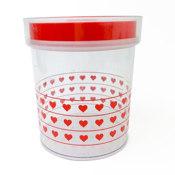 Rd retro Erik Kold dse med hjerter