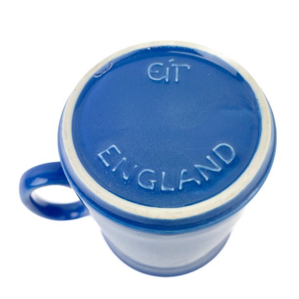 Blaues englisches Retro Krug