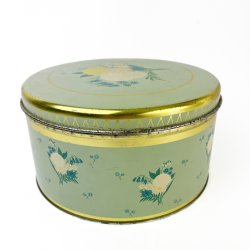 Mintgr�n vintage kaged�se med blomster