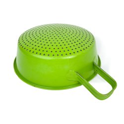 Grnes Retro Emaille-Sieb