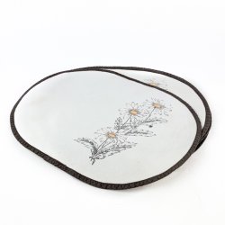 Seks retro d�kkeservietter med marguerit