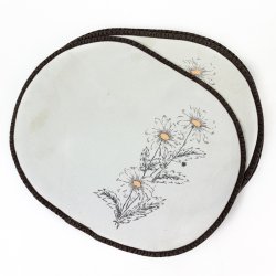 Seks retro d�kkeservietter med marguerit