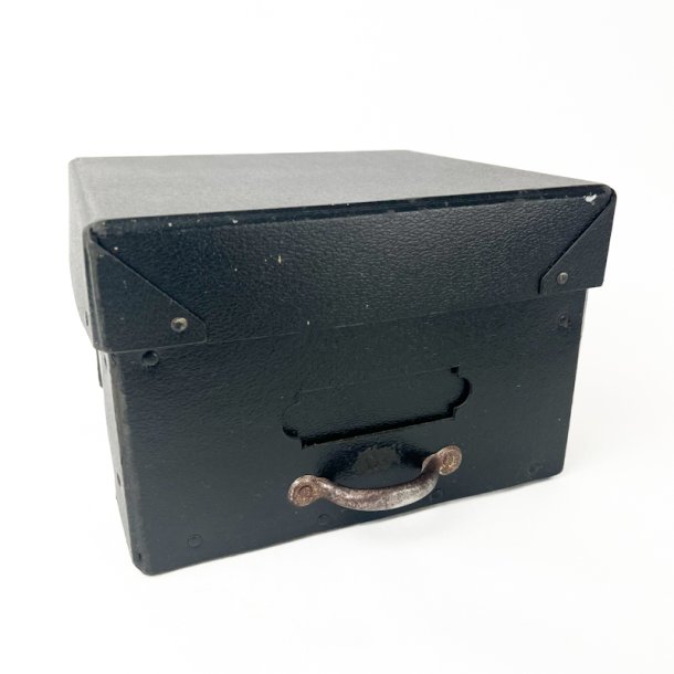 Sort vintage arkivkasse