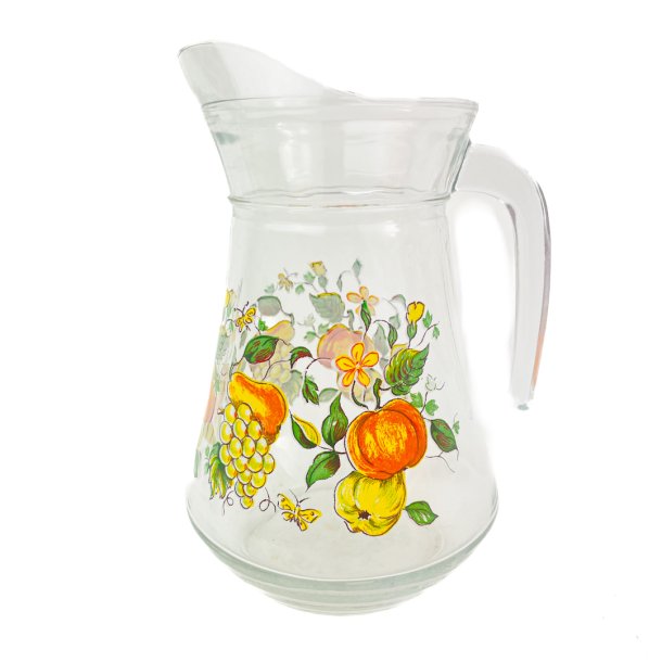 Vintage glaskande med grskar