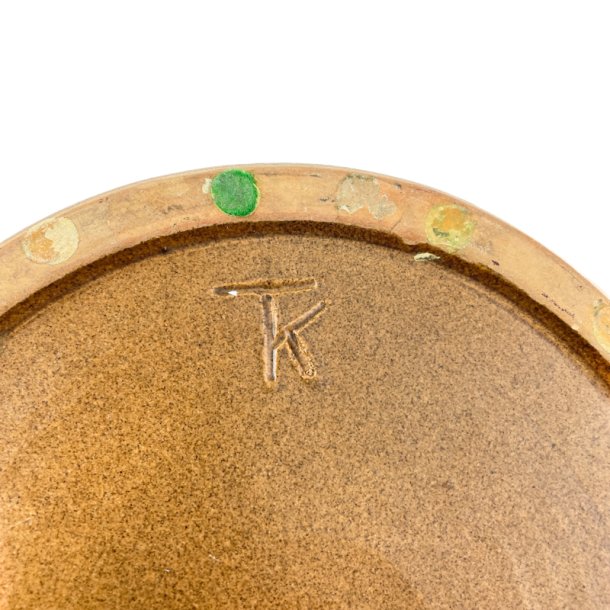 Keramikschale mit grner Dekoration  TK