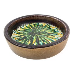 Keramikschale mit grner Dekoration  TK