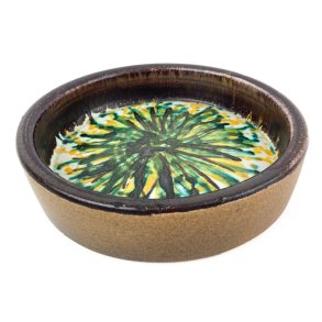 Keramikschale mit grner Dekoration  TK