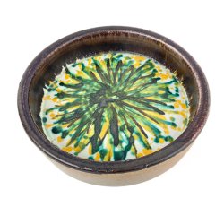 Keramikschale mit grner Dekoration  TK