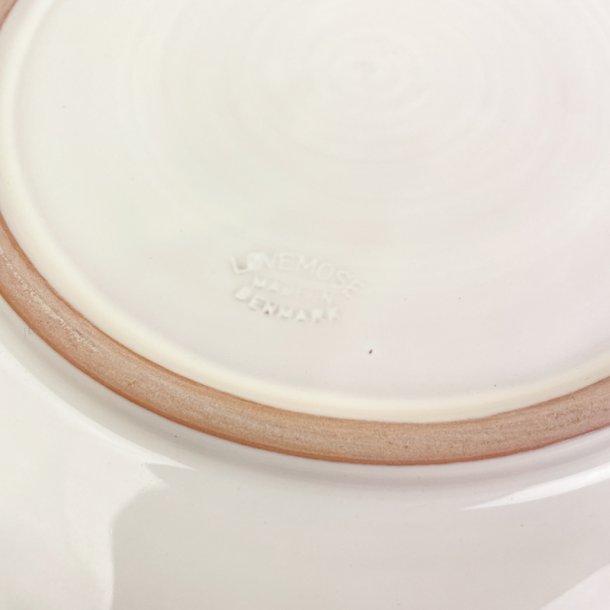 Hvid vintage L�vemose keramikfad