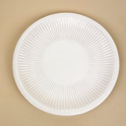 Hvid vintage L�vemose keramikfad