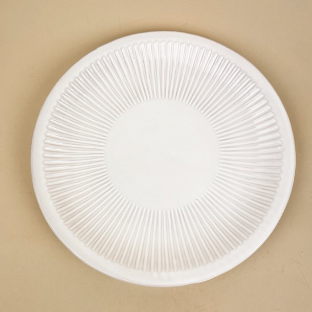 Hvid vintage L�vemose keramikfad