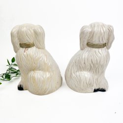 To vintage Staffordshire hunde