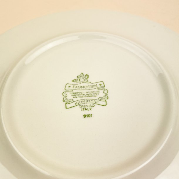 Vintage Pagnossin tallerken med blomster