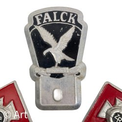 Tre vintage Falck- og Zonenskilte