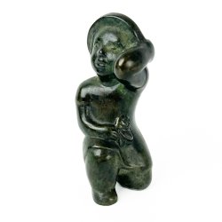 Antik bronze pige figur