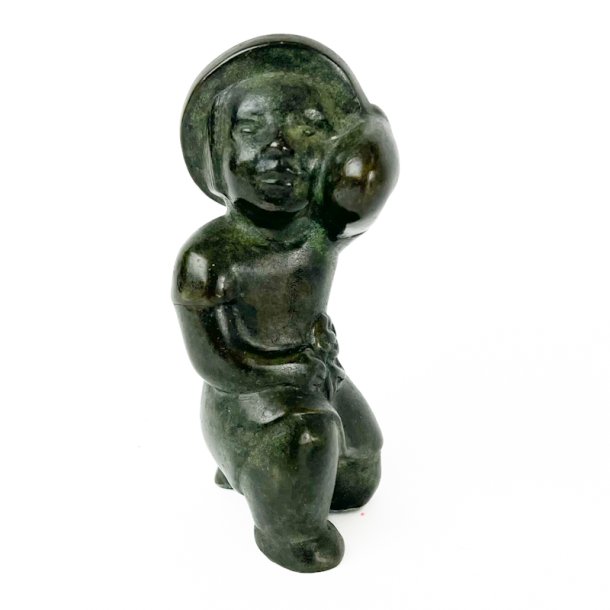 Antik bronze pige figur