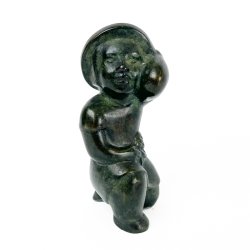 Antik bronze pige figur