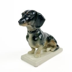 Vintage Volkstedt gravhund figur