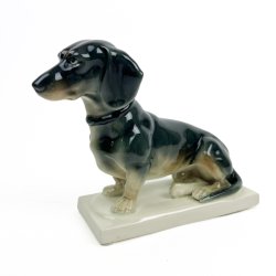 Vintage Volkstedt gravhund figur