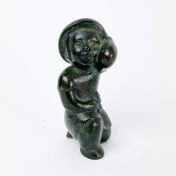 Antik bronze pige figur