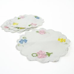 Fire vintage flakoner med blomster
