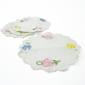 Fire vintage flakoner med blomster
