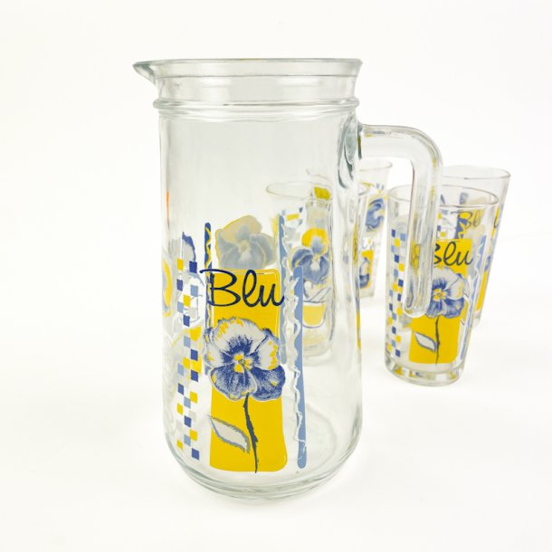 Fire retro glas og kande