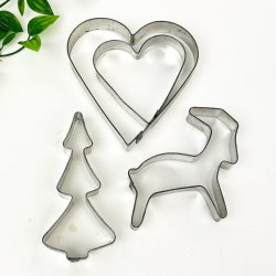 Fire vintage kageforme i metal