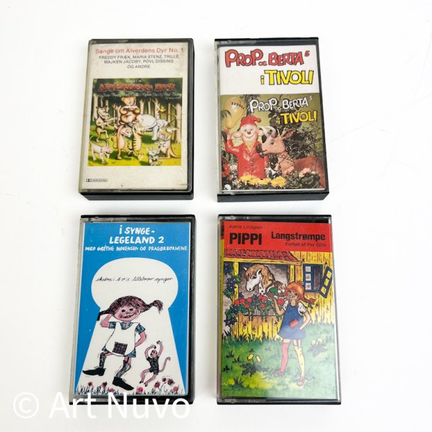 Fire vintage kassetteb�nd til b�rn