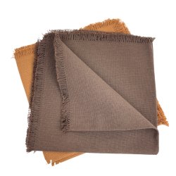 Fire retro mundservietter i brune nuancer
