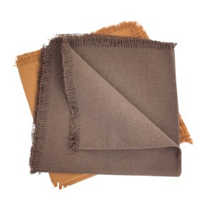 Fire retro mundservietter i brune nuancer