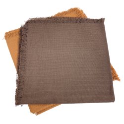 Fire retro mundservietter i brune nuancer