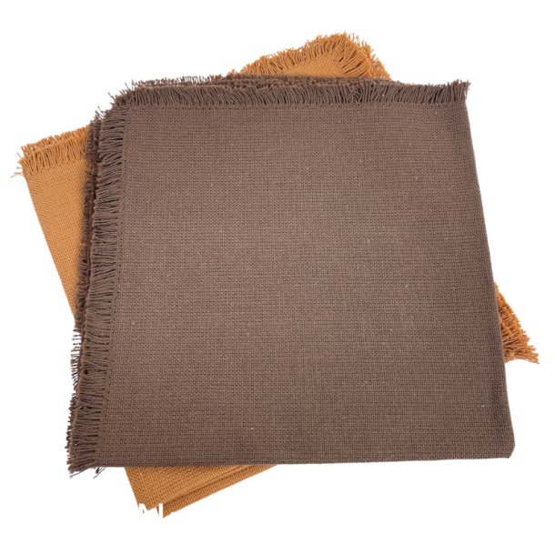 Fire retro mundservietter i brune nuancer