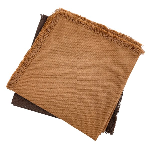 Fire retro mundservietter i brune nuancer