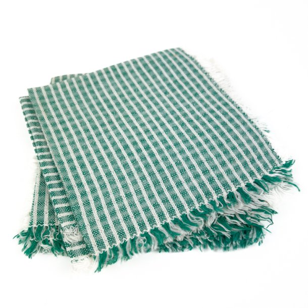 Seks gr�nne retro mundservietter