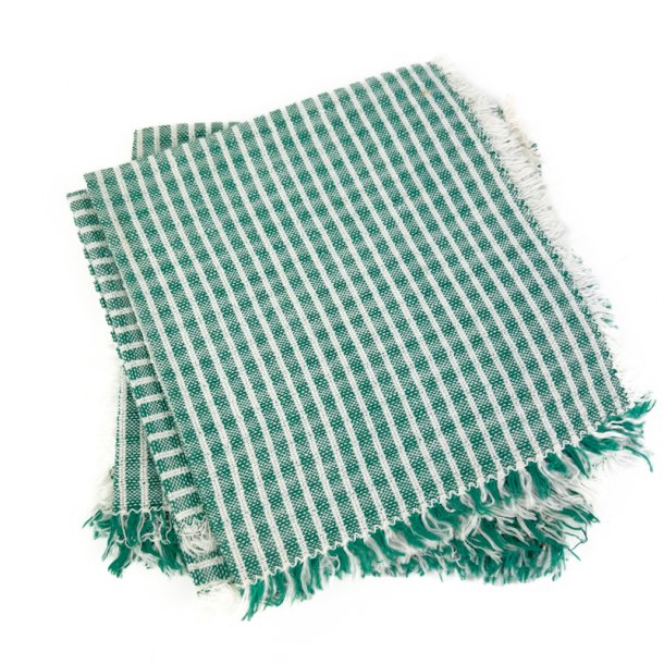 Seks gr�nne retro mundservietter