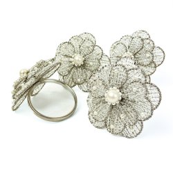 Fire flotte servietringe i metal