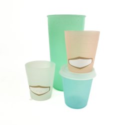 Fire retro Tupperware krus