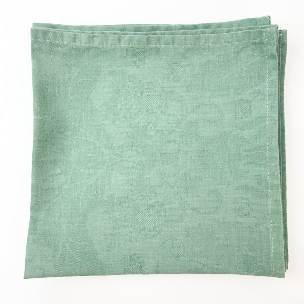 Fire sartgrnne mundservietter i damask