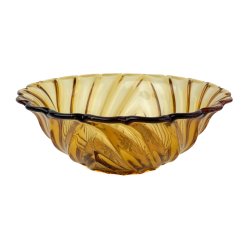 Bernsteinfarbene Vintage-Glasschale 