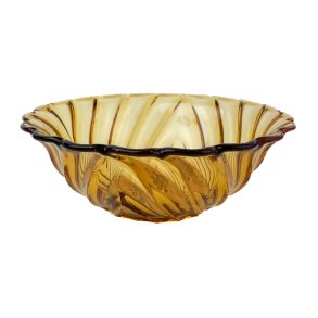 Bernsteinfarbene Vintage-Glasschale 