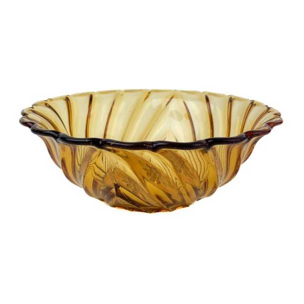 Bernsteinfarbene Vintage-Glasschale 