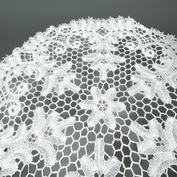 Runde Vintage-Spitzendecke in Wei   80 cm